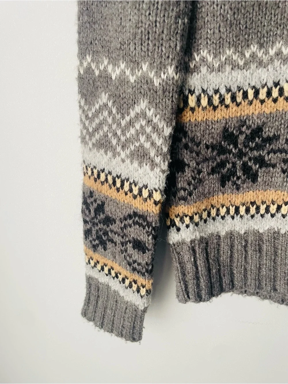 J. Crew Cozy Fair Isle Crewneck Sweater - Gray